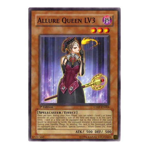 Allure Queen LV3 (CDIP) #CDIP-EN006 Common / Short Print (1st Edition Damaged) Cyberdark Impact YuGiOh: 2006