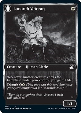 Lunarch Veteran (DBL) #27 Common (Lightly Played) Innistrad: Double Feature Magic: The Gathering: 2022