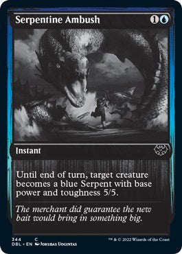 Serpentine Ambush (DBL) #344 Common (Lightly Played) Innistrad: Double Feature Magic: The Gathering: 2022
