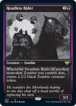 Headless Rider (DBL) #385 Rare (Near Mint) Innistrad: Double Feature Magic: The Gathering: 2022