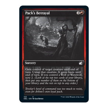 Pack's Betrayal (DBL) #153 Common (Lightly Played) Innistrad: Double Feature Magic: The Gathering: 2022