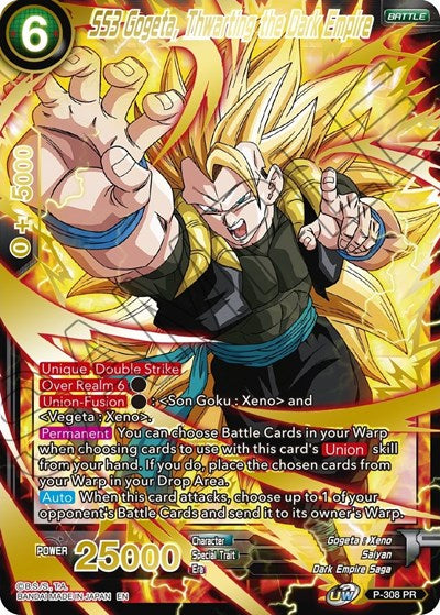 SS3 Gogeta, Thwarting the Dark Empire (Gold Stamped) (MB-01) #P-308 Rare (Foil Near Mint) Mythic Booster Dragon Ball Super: Masters: 2022