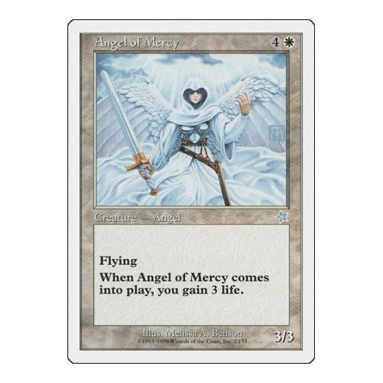 Angel of Mercy (S99) #2 Uncommon (Heavily Played) Starter 1999 Magic: The Gathering: 1999