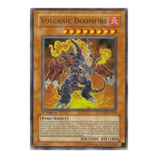Volcanic Doomfire (FOTB) #FOTB-EN008 Ultra Rare (1st Edition Near Mint) Force of the Breaker YuGiOh: 2007