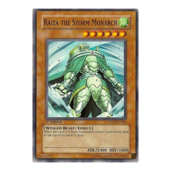 Raiza the Storm Monarch (FOTB) #FOTB-EN026 Super Rare (Unlimited Damaged) Force of the Breaker YuGiOh: 2007