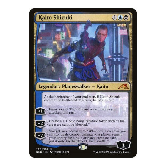 Kaito Shizuki (NEO) #226 Mythic Rare (Foil Lightly Played) Kamigawa: Neon Dynasty Magic: The Gathering: 2022