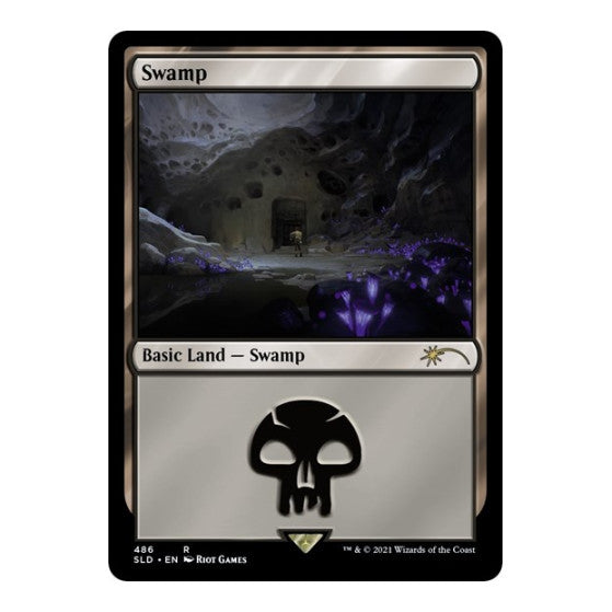 Swamp (Secret Lair x Arcane: Lands) (SLD) #486 Rare (Foil Lightly Played) Secret Lair Drop Series Magic: The Gathering: 2026