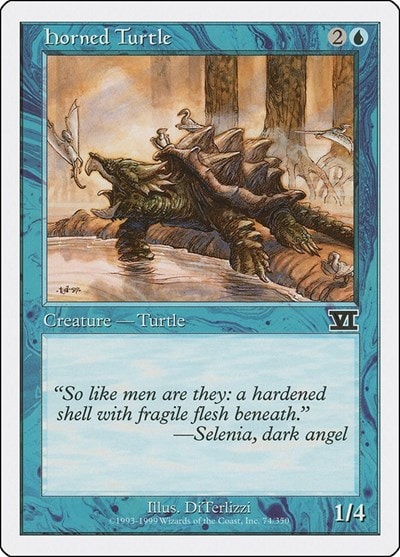 Horned Turtle (6ED) #74 Common Classic Sixth Edition Magic: The Gathering: 1999