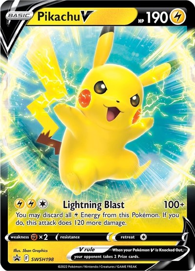 Pikachu V SWSH198 (SWSD) #SWSH198 Promo (Holofoil Near Mint) SWSH: Sword & Shield Promo Cards Pokemon: 2019