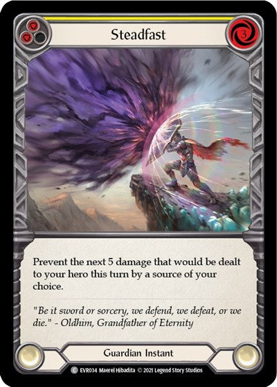 Steadfast Yellow (EVR) #EVR034 Common (1st Edition Normal Lightly Played) Everfest Flesh and Blood TCG: 2022