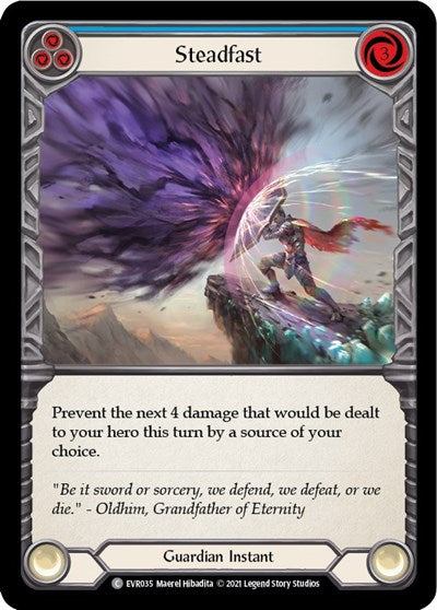 Steadfast Blue (EVR) #EVR035 Common (1st Edition Normal Lightly Played) Everfest Flesh and Blood TCG: 2022