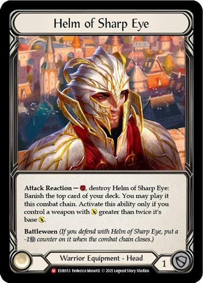 Helm of Sharp Eye (EVR) #EVR053 Majestic (1st Edition Normal Lightly Played) Everfest Flesh and Blood TCG: 2022