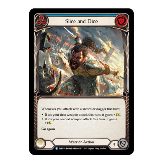 Slice and Dice (Blue) (EVR) #EVR059 Rare (1st Edition Normal Lightly Played) Everfest Flesh and Blood TCG: 2022