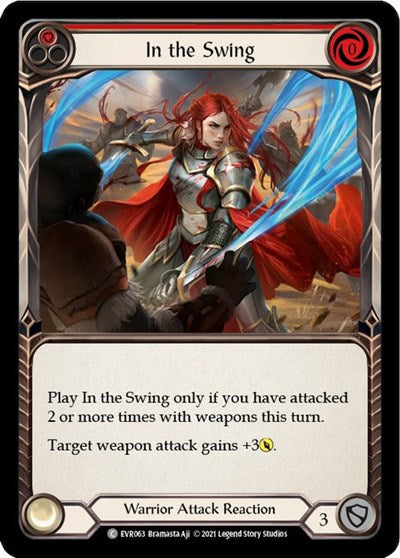 In the Swing Red (EVR) #EVR063 Common (1st Edition Normal Lightly Played) Everfest Flesh and Blood TCG: 2022