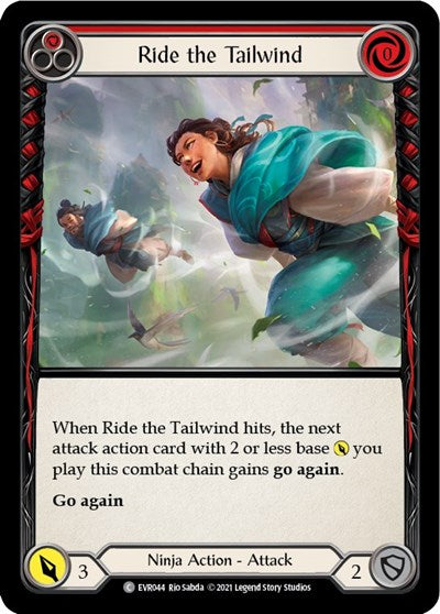 Ride the Tailwind Red (EVR) #EVR044 Common (1st Edition Normal Lightly Played) Everfest Flesh and Blood TCG: 2022