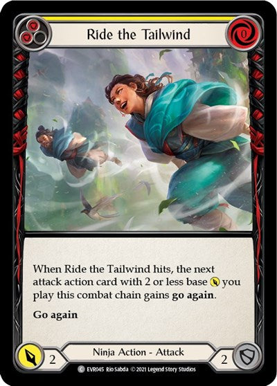 Ride the Tailwind Yellow (EVR) #EVR045 Common (1st Edition Normal Lightly Played) Everfest Flesh and Blood TCG: 2022