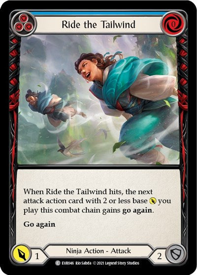Ride the Tailwind Blue (EVR) #EVR046 Common (1st Edition Normal Lightly Played) Everfest Flesh and Blood TCG: 2022