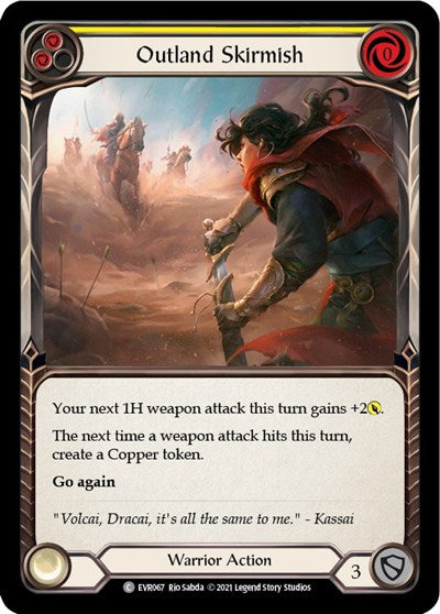 Outland Skirmish Yellow (EVR) #EVR067 Common (1st Edition Normal Lightly Played) Everfest Flesh and Blood TCG: 2022