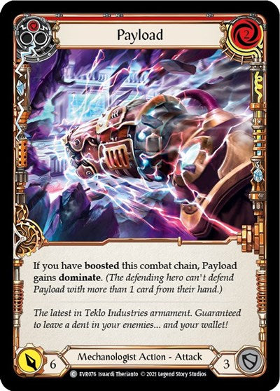 Payload Red (EVR) #EVR076 Common (1st Edition Normal Lightly Played) Everfest Flesh and Blood TCG: 2022