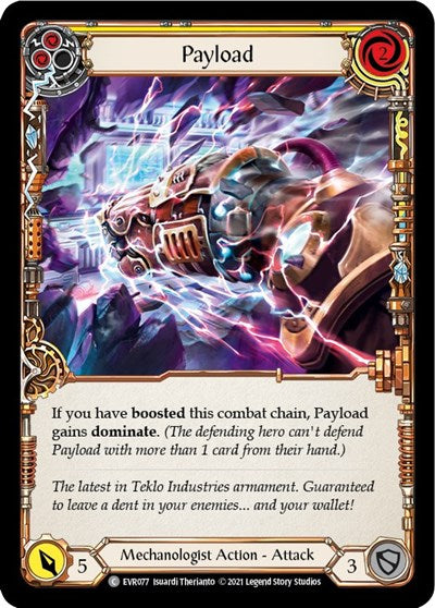 Payload Yellow (EVR) #EVR077 Common (1st Edition Normal Lightly Played) Everfest Flesh and Blood TCG: 2022