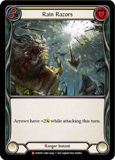 Rain Razors (EVR) #EVR090 Majestic (1st Edition Normal Near Mint) Everfest Flesh & Blood TCG: 2022