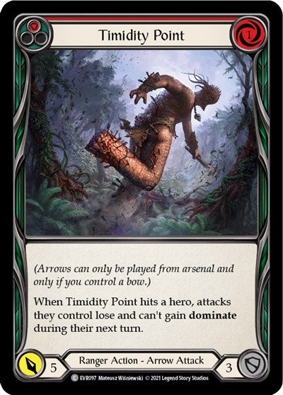 Timidity Point Red (EVR) #EVR097 Common (1st Edition Normal Lightly Played) Everfest Flesh and Blood TCG: 2022
