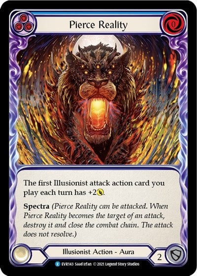 Pierce Reality (EVR) #EVR143 Rare (1st Edition Normal Lightly Played) Everfest Flesh and Blood TCG: 2022