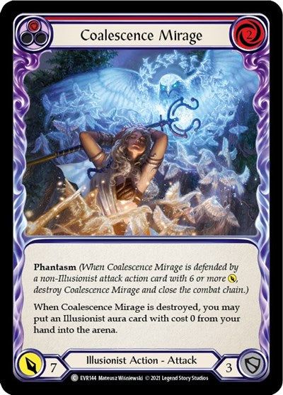 Coalescence Mirage Red (EVR) #EVR144 Common (1st Edition Normal Lightly Played) Everfest Flesh and Blood TCG: 2022