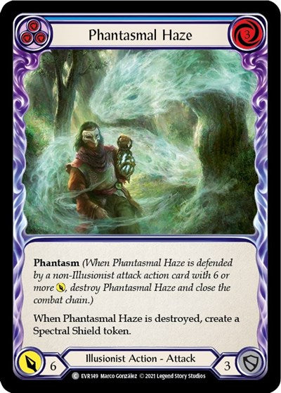Phantasmal Haze Blue (EVR) #EVR149 Common (1st Edition Normal Lightly Played) Everfest Flesh and Blood TCG: 2022