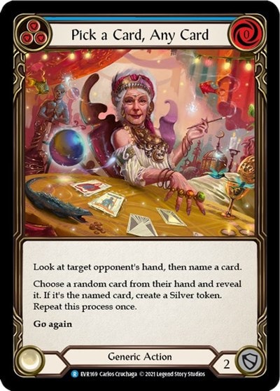 Pick a Card Any Card Blue (EVR) #EVR169 Rare Everfest Flesh and Blood TCG: 2022