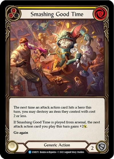 Smashing Good Time Yellow (EVR) #EVR171 Rare Everfest Flesh and Blood TCG: 2022