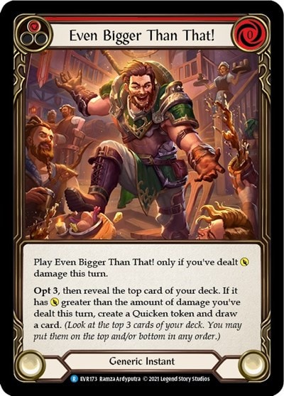 Even Bigger Than That Red (EVR) #EVR173 Rare Everfest Flesh and Blood TCG: 2022