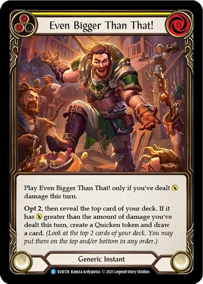 Even Bigger Than That Yellow (EVR) #EVR174 Rare (1st Edition Normal Lightly Played) Everfest Flesh and Blood TCG: 2022