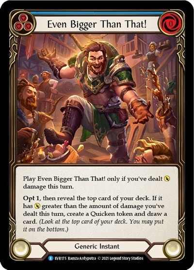 Even Bigger Than That Blue (EVR) #EVR175 Rare Everfest Flesh and Blood TCG: 2022