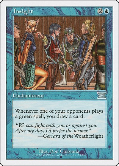 Insight (6ED) #75 Uncommon (Lightly Played) Classic Sixth Edition Magic: The Gathering: 1999