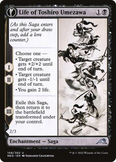 Life of Toshiro Umezawa (NEO) #108 Uncommon (Lightly Played) Kamigawa: Neon Dynasty Magic: The Gathering: 2022