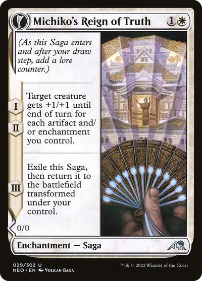 Michikos Reign of Truth (NEO) #29 Uncommon (Lightly Played) Kamigawa: Neon Dynasty Magic: 2022