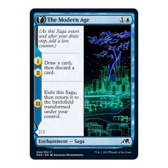The Modern Age (NEO) #66 Common (Foil Lightly Played) Kamigawa: Neon Dynasty Magic: The Gathering: 2022