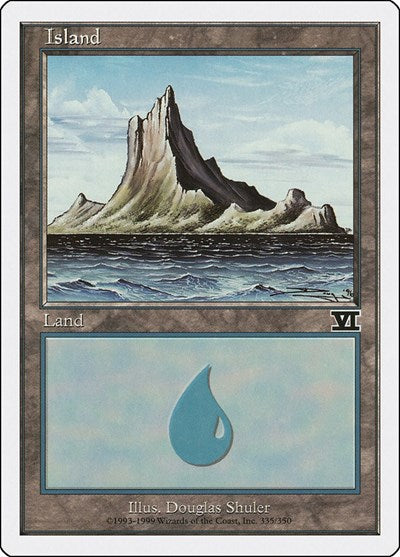 1999 Magic: Classic Sixth Edition (6ED) - Island 335 (#335, Land)