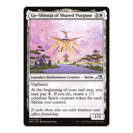 Go Shintai of Shared Purpose (NEO) #14 Uncommon (Foil Lightly Played) Kamigawa: Neon Dynasty Magic: The Gathering: 2022