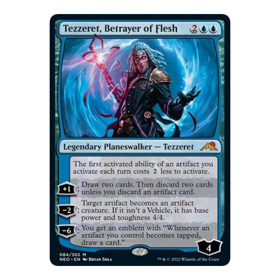 Tezzeret, Betrayer of Flesh (NEO) #84 Mythic Rare Kamigawa: Neon Dynasty Magic: The Gathering: 2022