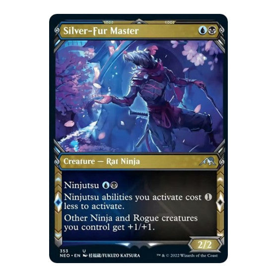 Silver-Fur Master (Showcase) (NEO) #353 Uncommon (Lightly Played) Kamigawa: Neon Dynasty Magic: The Gathering: 2022