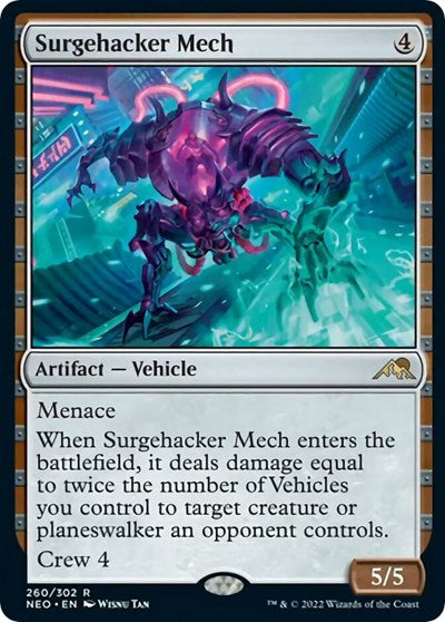 Surgehacker Mech (NEO) #260 Rare (Near Mint) Kamigawa: Neon Dynasty Magic: The Gathering: 2022