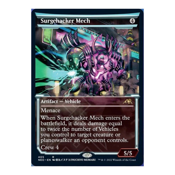 Surgehacker Mech Showcase (NEO) #405 Rare (Lightly Played) Kamigawa: Neon Dynasty Magic: The Gathering: 2022
