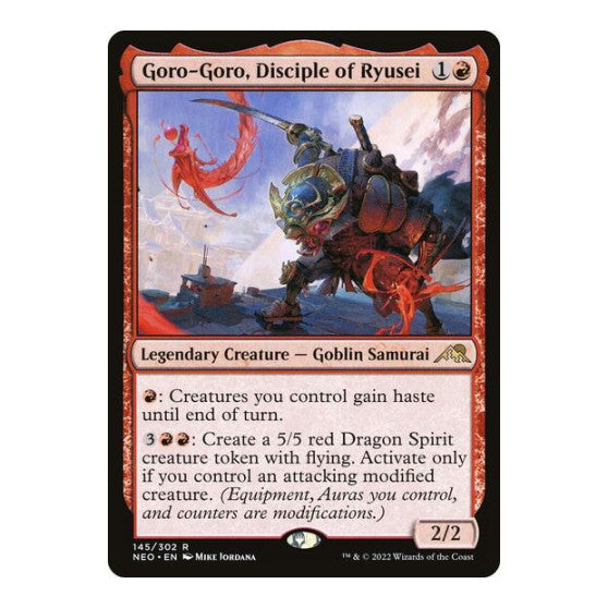 Goro-Goro, Disciple of Ryusei (NEO) #145 Rare (Lightly Played) Kamigawa: Neon Dynasty Magic: The Gathering: 2022