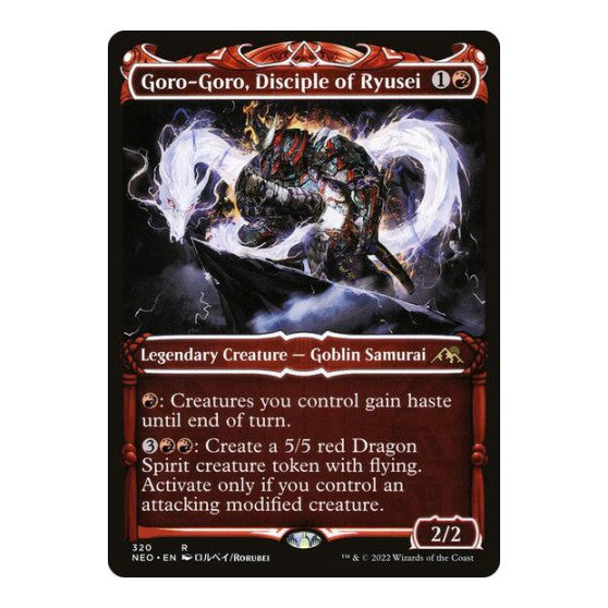 Goro Goro Disciple of Ryusei Showcase (NEO) #320 Rare (Foil Near Mint) Kamigawa: Neon Dynasty Magic: The Gathering: 2022