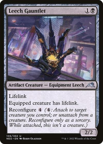 Leech Gauntlet (NEO) #106 Uncommon (Lightly Played) Kamigawa: Neon Dynasty Magic: The Gathering: 2022