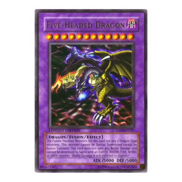 Five Headed Dragon (SD09) #SD09-ENSS1 Ultra Rare (Limited Heavily Played) Structure Deck: Dinosaur's Rage YuGiOh: 2006