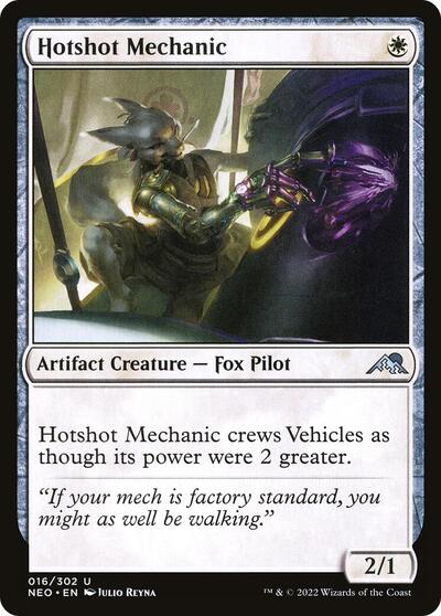 Hotshot Mechanic (NEO) #16 Uncommon (Lightly Played) Kamigawa: Neon Dynasty Magic: 2022