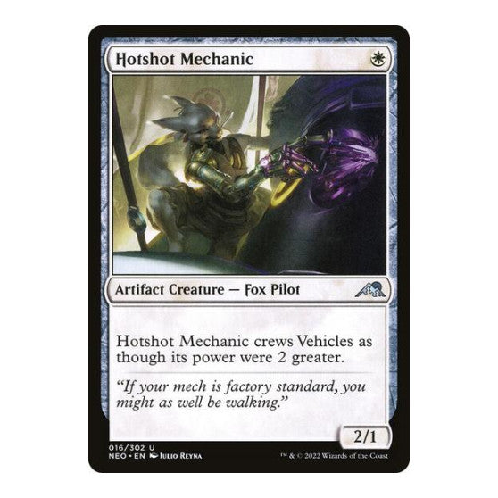 Hotshot Mechanic (NEO) #16 Uncommon Kamigawa: Neon Dynasty Magic: The Gathering: 2022